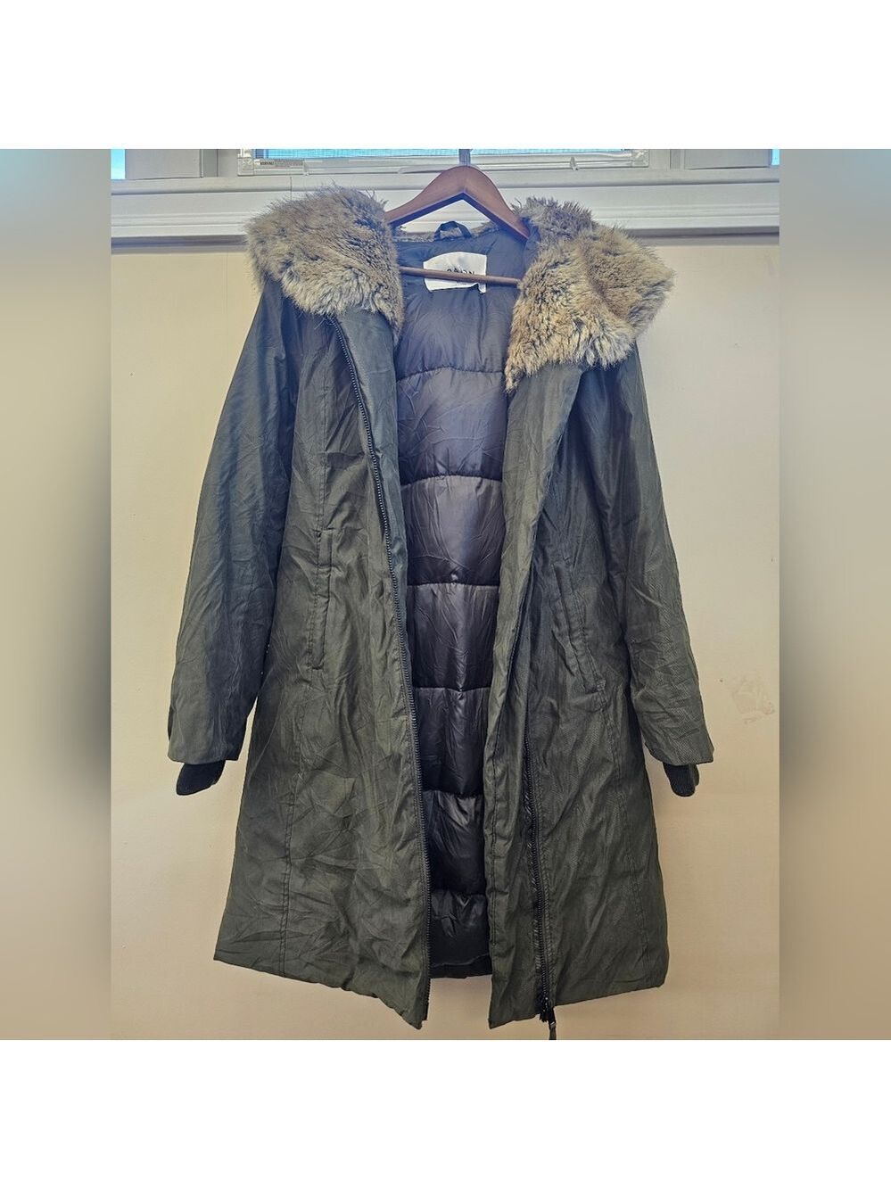 Babaton Gilligan Parka Premium Goose Down in Green - Picture 5 of 16